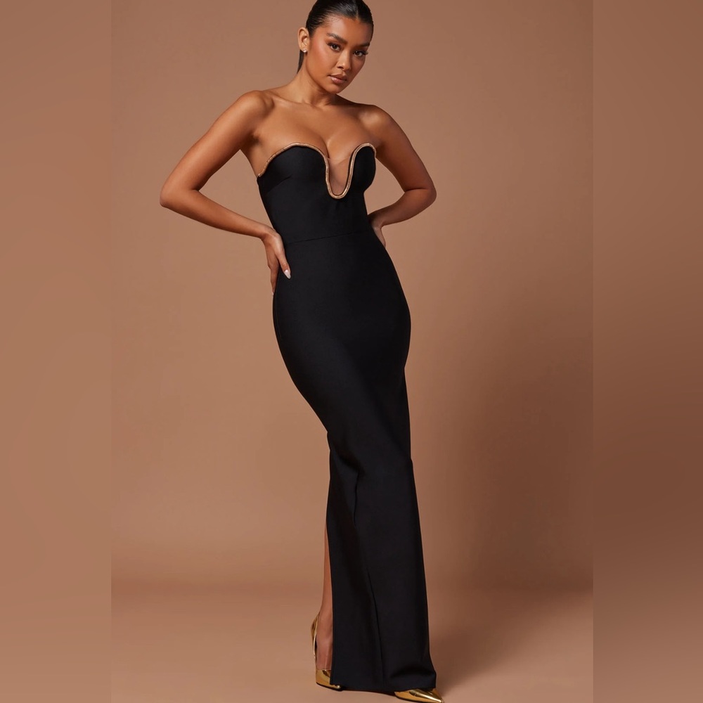 Black sexy night gown
